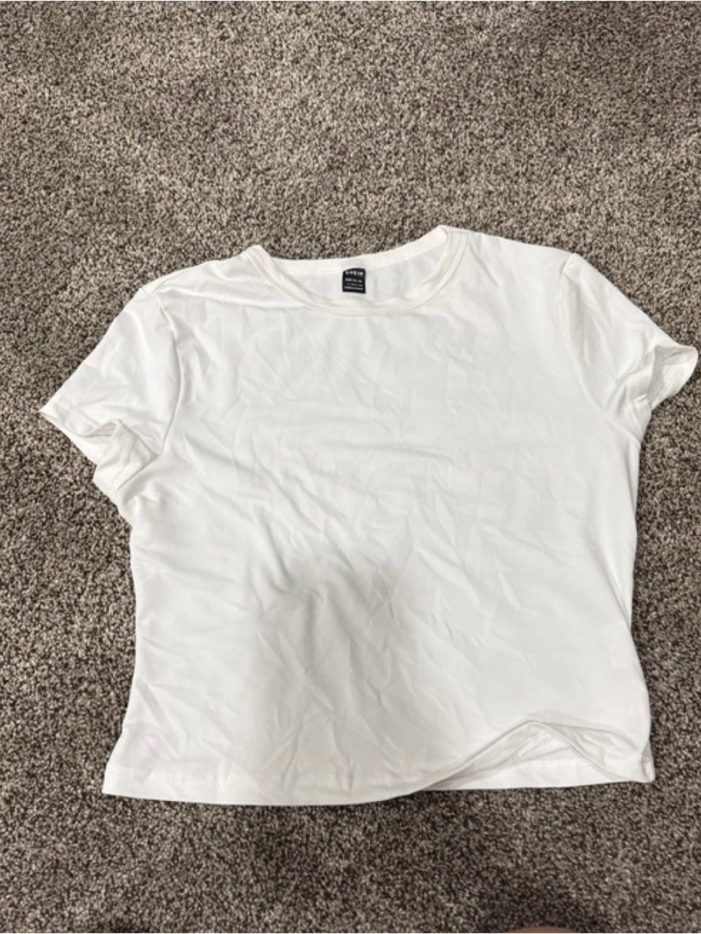 SHEIN White Short Sleeve Crew Neck Tee